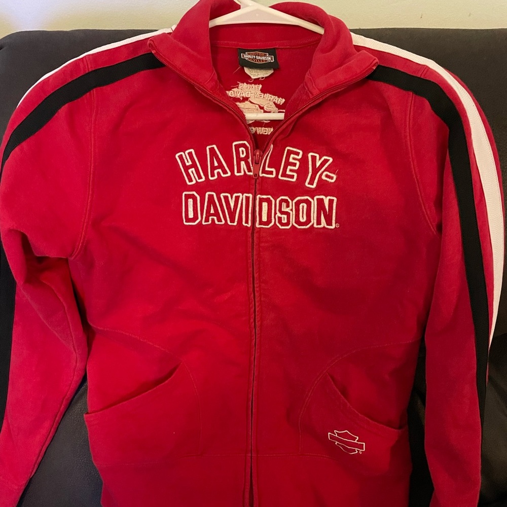 Vintage Harley Davidson women’s Small red jacket